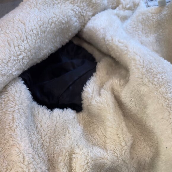 Rare Vintage Cherokee Aviator-Style Denim Sherpa Jacket – Women’s M - Picture 10 of 11